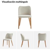Tocador Maquillaje con Patas de Madera para Cocina, Blanco - details 3