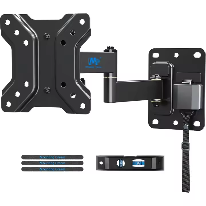 Montaje Dream Soporte de Pared TV Giratorio Inclinable Bloqueable para Caravana/Remolque/Barco para la Muchos los 10-26 Pulgadas LED, LCD y OLED TVs hasta 15kg, MAX. VESA 100x100mm - 1