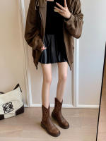 Botas de Vaquero Occidentales Retro Británicas Nuevas Botas Cortas para Mujeres Otoño 2025 - details 4
