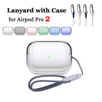 Funda transparente con cordón para Airpods Pro 2. ª generación, funda para auriculares inalámbricos, funda antipérdida con correa - details 0
