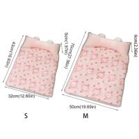 Estera de enfriamiento duradera de seda de hielo para mascotas con almohada, cama refrescante para perros resistente a mordeduras, almohadilla de verano Rectangular transpirable para mascotas para cachorros y gatos - details 0