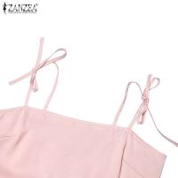 ZANZEA-vestido elegante de playa para mujer, vestido de tirantes finos para mujer, vestidos de fiesta elegantes, vestido veraniego de satén liso 2025 - details 7