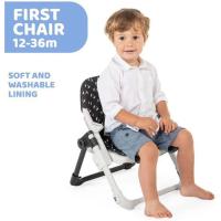 Silla Infantil Conversible de Trona Portátil, Ajustable, Evolutiva, Cierre Compacto y Bandeja Extraíble Perritos Negro - details 2