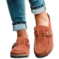 Zapatos Retro sin cordones para mujer, zuecos planos cómodos, informales, talla grande, verano, 2025 - details 8