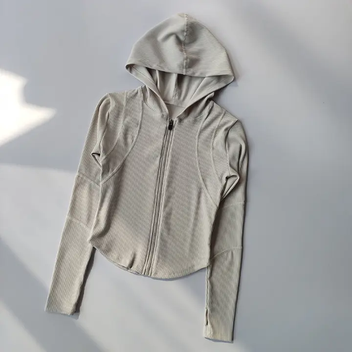 Chaqueta Deportiva con Capucha Secado Rápido Ajuste Ajustado Para Entrenamiento Material de Nylon - 1