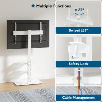 Soporte de TV con Base Ajustable Vidrio Templado de 3 Niveles Para Pantallas LED OLED LCD Plasma de 30 a 70 Pulgadas Max VESA 600x400 mm Blanco - details 2