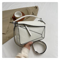 Bolso de mano con patrón de lichi, bandolera de hombro, gran capacidad, geométrico, rompecabezas francés, nuevo - details 4