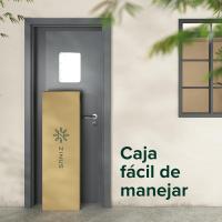 Marco de cama de plataforma de bambú y metal con cabecero y soporte de listones de acero - Marrón y negro - details 5