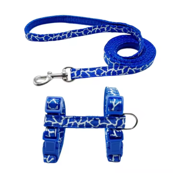 Arnés portátil de poliéster para mascotas, cuerda de tracción ajustable y duradera, antirotura, conveniente para caminar, para cachorros - 1