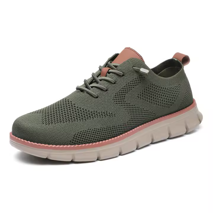 Venta caliente de mocasines de verano de gran tamaño, zapatos casuales tejidos con mosca, zapatos ligeros y transpirables para hombres - 1