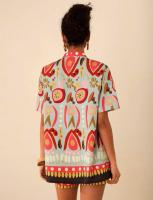 Conjunto de Verano para Mujer 2025 Blusa Estampada y Shorts Ajustados Moda Europea - details 7