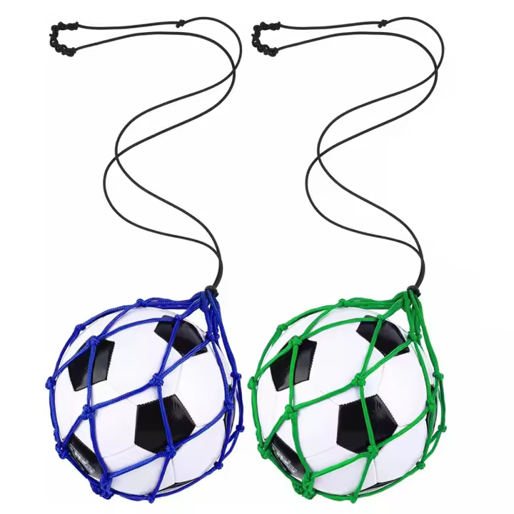Entrenador de patadas de fútbol de 2 piezas, Red de entrenador de retorno de fútbol, Ayuda de entrenamiento de práctica en solitario, azul + verde - 1