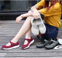 Zapatos informales de verano para mujer, zapatillas portátiles suaves, zapatos para caminar, suelas planas para mujer, zapatos blancos transpirables sin cordones - details 3