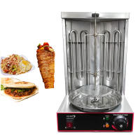Máquina de parrilla eléctrica para Doner, dispositivo Vertical con 2 tubos de calefacción, giroscopios, pollo, Kebab - details 0