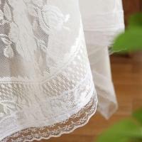 La boda está decorada con un mantel pastoral blanco Ense, elegantes volantes de flores europeas, fundas decorativas para el - details 9
