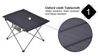 Mesa plegable portátil para exteriores, mueble de acampada, 56x42x37cm, color gris - details 10