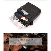 HUMERPAUL Bolso de hombro de cuero genuino para hombre, gran capacidad, multifuncional para viajes cortos, estilo informal - details 9