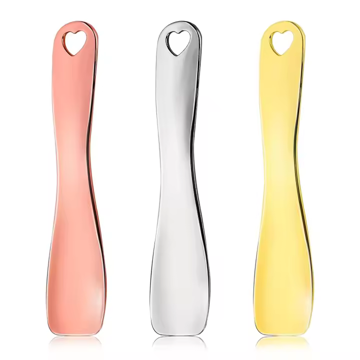 Scttomon Cucharas de Cosméticos de Metal Mini Cucharas para Mascarilla de Crema Facial - 1