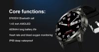 Reloj inteligente DM50 para deportes al aire libre, Pantalla Amoled HD de 1,43 pulgadas, Bluetooth, llamadas, detección de frecuencia cardíaca, resistente al agua IP68 - details 1