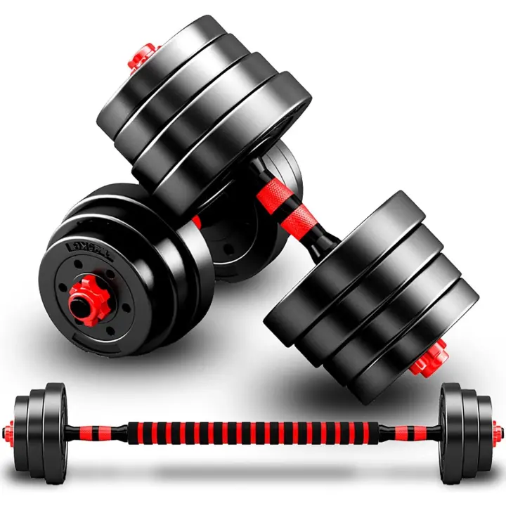 Ajustables, Juego de Pesas con Barra Libremente Combinable con Barras Conexión, 10/15KG Kit de Levantamiento de Pesas para Gimnasio en casa, Pesos Fitness para Hombres/Mujeres - 1