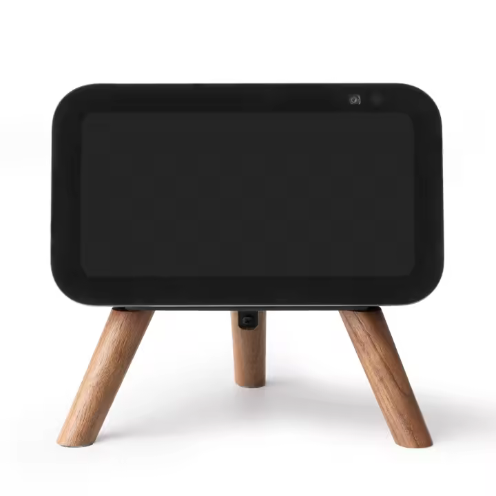 Soporte de madera Real para Echo show de 5ª y 3ª generación, trípode con marco de Metal para Alexa Well, decoración de habitación, regalo - 1