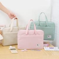 Bolsa de almacenamiento de documentos de gran capacidad, organizador de archivos A4 de tela Oxford de doble capa con asa, bolsa de almacenamiento de libros impermeable - details 4
