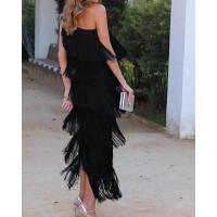 Vestido asimétrico con hombros descubiertos y tirantes de verano para mujer - details 2