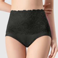 Ropa interior menstrual suave y a prueba de fugas moldeada de alta elasticidad de cintura grande para mujer, ropa interior sexy con control abdominal - details 7