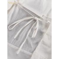 Conjunto de Moda de Lino Blanco Elegante Camisa de Manga Larga y Pantalones Anchos con Cintura Media Estilo Streetwear para Mujeres 2024 - details 11