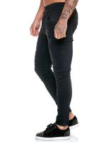 2023 nuevos pantalones vaqueros ajustados para hombre estilo rock cool slim a rayas estilo pierna de motocicleta - details 2