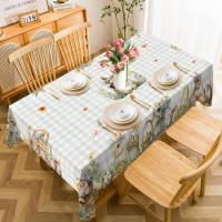 Mantel de Pascua a Cuadros de Búfalo Cubierta de Mesa Lavable para Fiesta en Granja al Aire Libre - details 0
