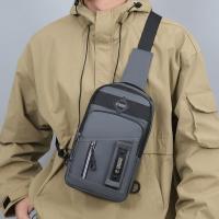 Bolso de pecho sencillo con múltiples bolsillos para hombre, bolso de hombro de tela, bolso deportivo para mensajes, bolso cruzado multifunción con cremallera para correr - details 20