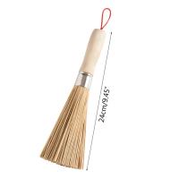Sartén de bambú con mango largo de madera, cepillo de limpieza para platos Wok, herramienta de cocina para el hogar y restaurante - details 5