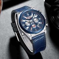 Reloj de Negocios Elegante CURREN 8392 Correa de Cuero de Lujo Estilo Retro Azul Verde Gris Marrón - details 21