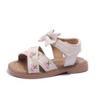 Sandalias para niños y niñas 2025 nuevos zapatos de princesa de moda suela suave zapatos de playa para niños medianos y pequeños zapatos de verano para niños bordados - details 0
