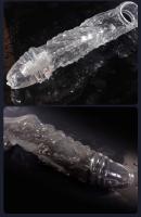Extensiones de manga Leten, condones para hombres, vibradores retardantes de agrandamiento, anillo de cristal, cubierta vibratoria, Juguetes sexuales para hombres - details 14