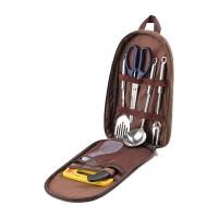 Juego de utensilios de cocina con bolsa de transporte para acampada, 7 piezas, barbacoa, playa, senderismo, organizador de viaje, paquete de almacenamiento, equipo de utensilios de cocina - details 7
