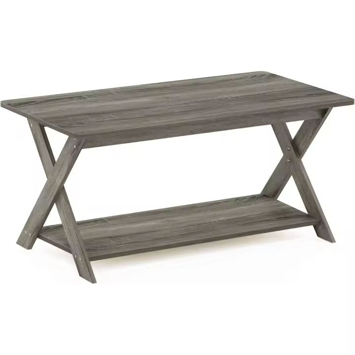 Furinno Simpliste Morne Centro Avec Croisée, Blanco - 1