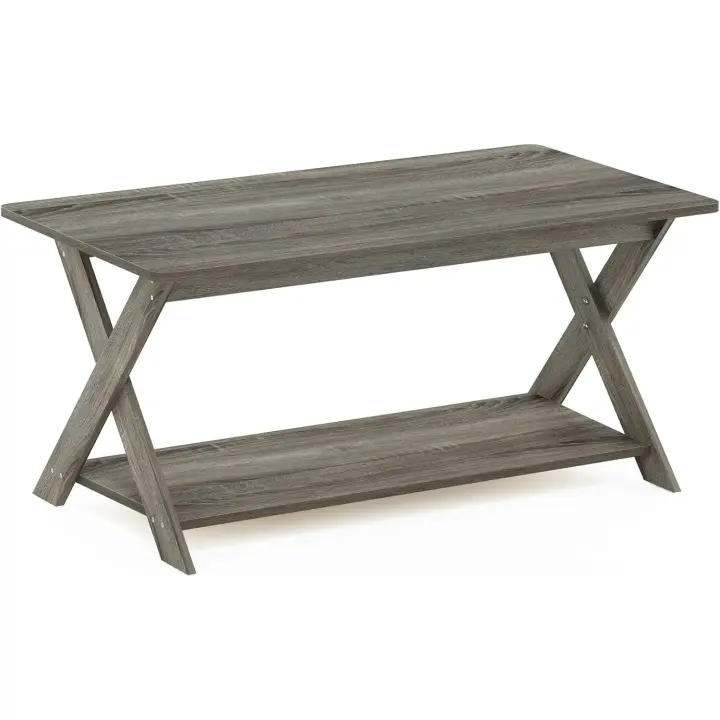 Furinno Simpliste Morne Centro Avec Croisée, Blanco - 1