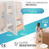 Torre de Aprendizaje Montessori Taburete Infantil de Madera Juguetes Montessori para 1 Año - details 5