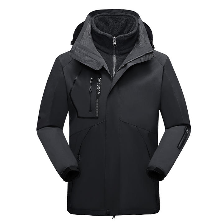 Chaqueta de senderismo 3 en 1 para hombre y mujer, ropa de trabajo impermeable con forro polar, abrigo a prueba de viento para invierno
