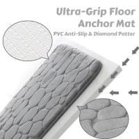 Cama de Mascota de Piedra Texturada Alfombra Antideslizante Absorbente de Agua con Pad de Salpicaduras de Estilo Pebble - details 3