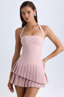 Vestido de tirantes plisado con empalme de moda, estilo francés, puro deseo, temperamento, novedad de verano 2025 - details 1