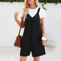 Explosión De Verano Modelos En Europa Y Estados Unidos Ropa De Mujer, Tirantes De Color Sólido V-cuello Mono Pantalones Cortos Mujer - details 5