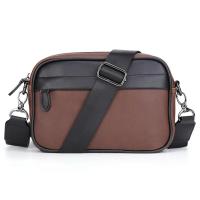 Bolso Cruzado de Hombro para Hombres Cuero PU Diseño a Cuadros Bolso Messenger de Negocios Casual - details 29