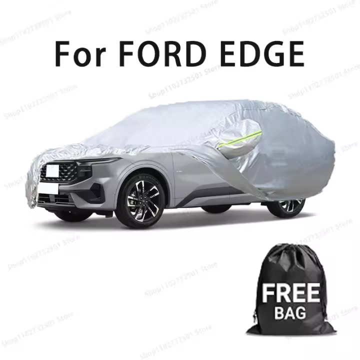 Funda de coche para FORD EDGE Funda completa Funda de protección solar impermeable Accesorios para coches resistentes a los arañazos-Plata - 1