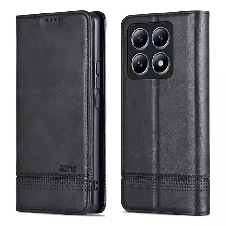 Funda con tapa de PU para Xiaomi 14T, 14T Pro, juego de protección de cuero magnético duradero a prueba de golpes - 1