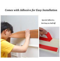 NBR-Baseboard decorativo autoadhesivo de espuma, rodapié, línea de cintura, líneas de borde, pegatina de borde de pared anticolisión - details 1