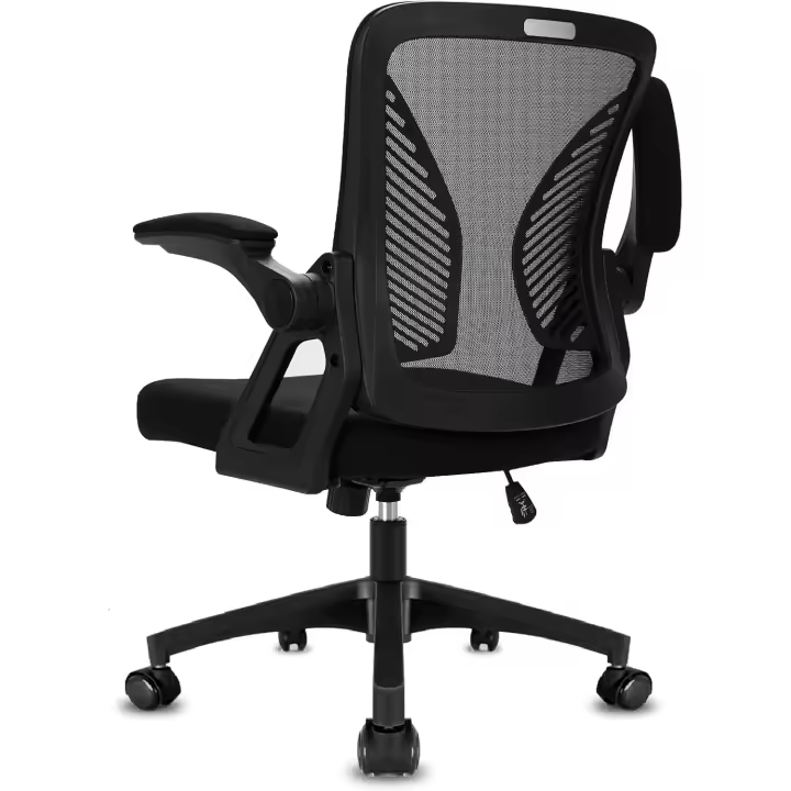 Silla de Oficina Ajustable en Altura Respaldo de Malla Transpirable Regulable en Ángulo - 1