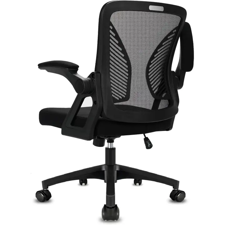 Silla de Oficina Ajustable en Altura Respaldo de Malla Transpirable Regulable en Ángulo - 1